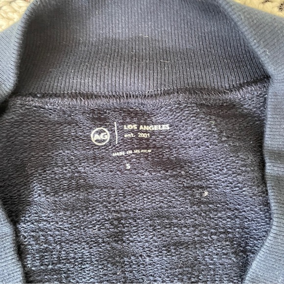 AG Adriano Goldschmied Weddington Vee Sweatshirt Navy Blue (Small) - Picture 5 of 11